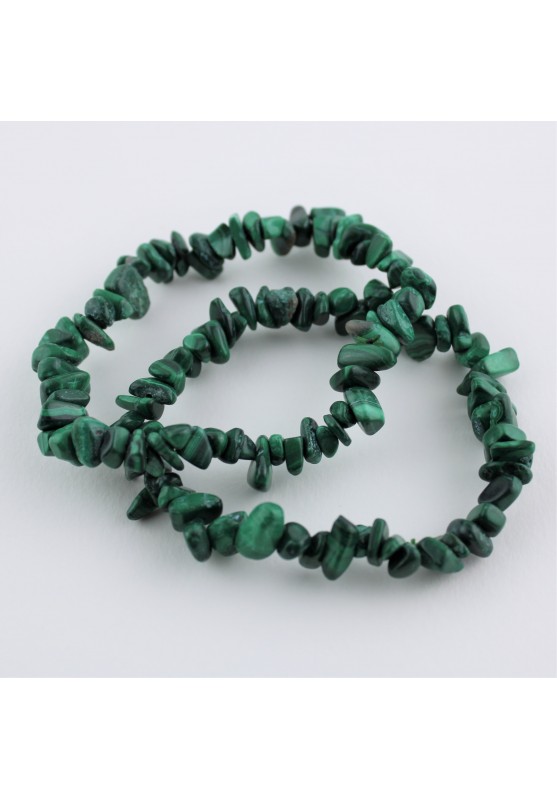 Bracelet chips Tumbled MALACHITE Green Crystal Healing Chakra Reiki Zen-1