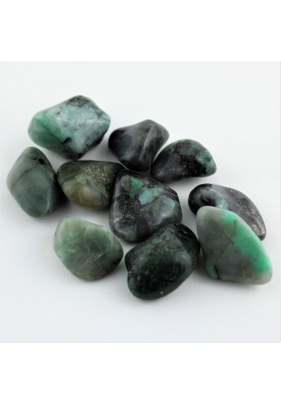 Tumbled EMERALD 1pc Precious Chakra Gemstone Polished MINERALS Crystal Healing Tumble Stone-1