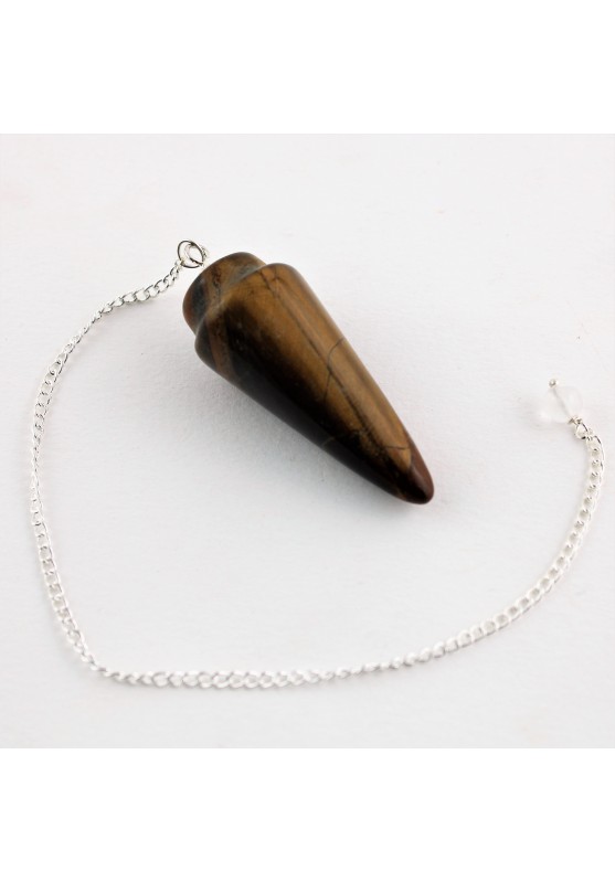 Professional Pendulum in TIGER'S EYE Divination Crystals Chakra High Quality