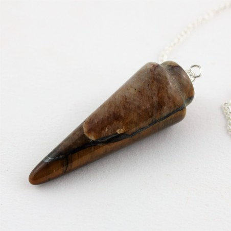 Professional Pendulum in TIGER'S EYE Divination Crystals Chakra High Quality-3