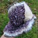 Minerals Druzy Amethyst Geode with calcite Natural Rough Home Decore 3473g-5