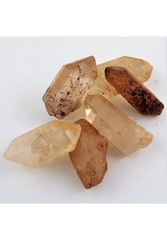 Puntas grandes de Cuarzo Hematoide 30-70gr Terapia de Cristales Chakra Reiki Zen-1