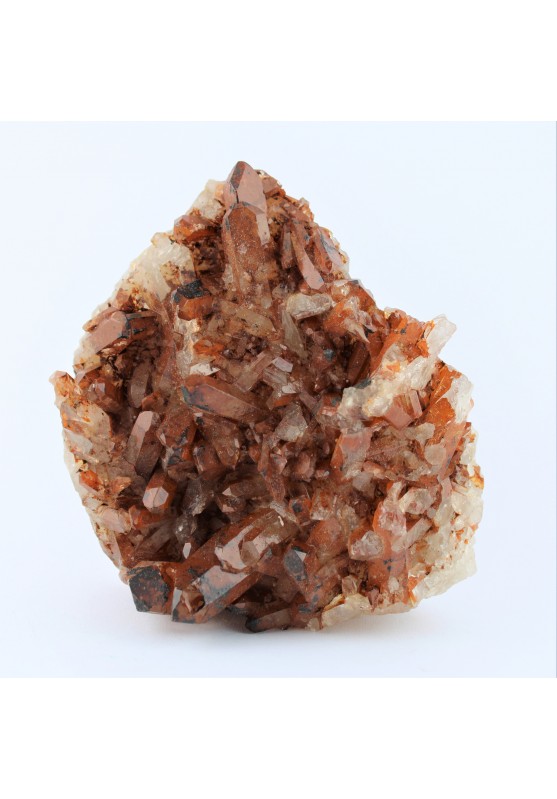 DRUSA Quarzo Ematoide Alta Qualità Minerali Cristalli Punta Geode 800gr Zen-2