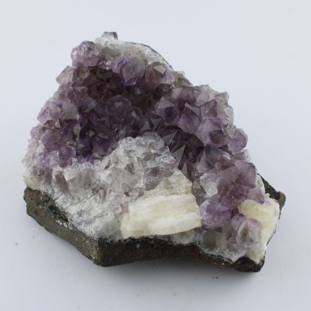 Minerali Drusa in AMETISTA Brasile con Calcite Cristalloterapia Collezionismo Alta Qualità 1kg-2