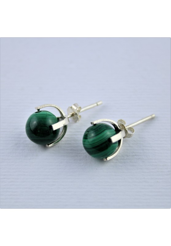 MALACHITE Stud Earrings High Quality Crystal Healing Chakra Jewelry Lobe Green-1