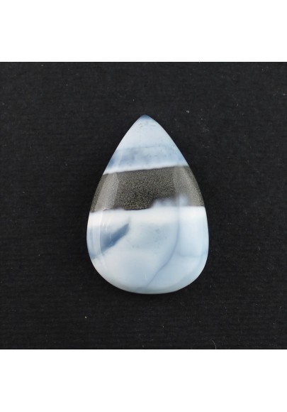 Cabochon Blue Opal Owyhee Drop Light Blue Macrame Jewelry Pendant Ring Reiki-1