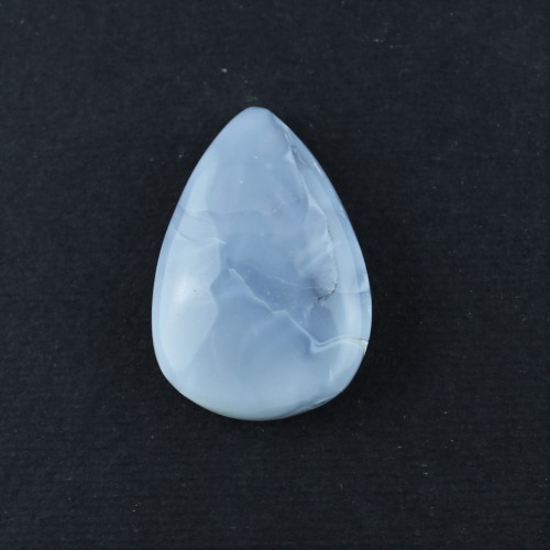Cabochon Owyhee Blue Opal Drop Light Blue Macrame Jewelry Pendant Ring Reiki-1