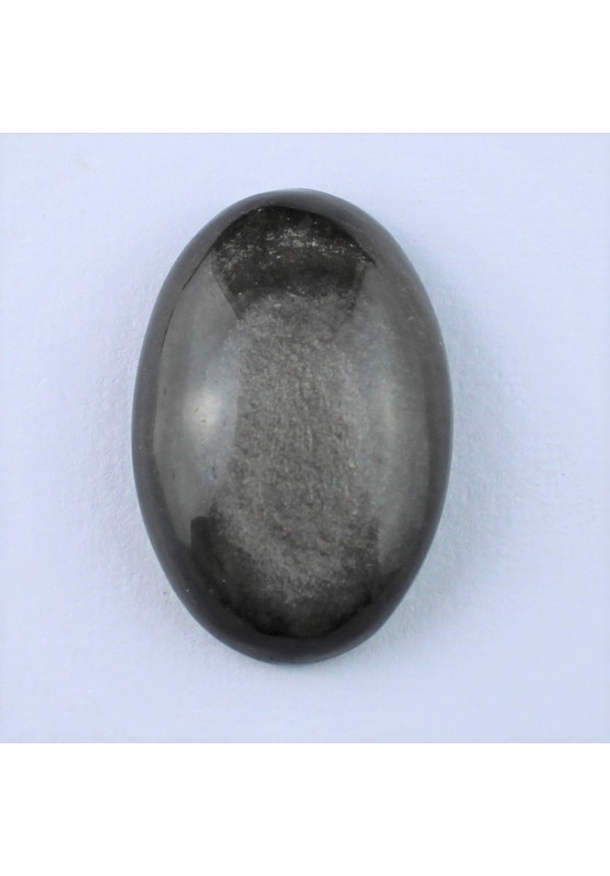 Cabujon Oval obsidiana de plata Plata caído Macramé joyas bonito colgante-1