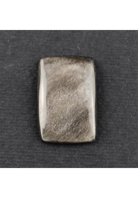 Cabujon obsidiana de plata Rectangular caído Plata Macramé Joyas chakras-1