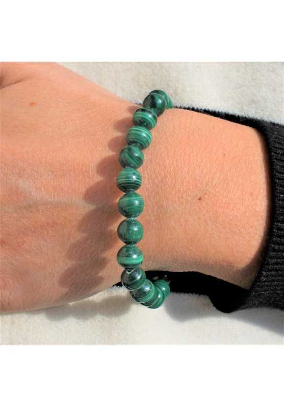 Malachite bracelet 8mm balls crystal therapy Chakra Jewelry Collection-1