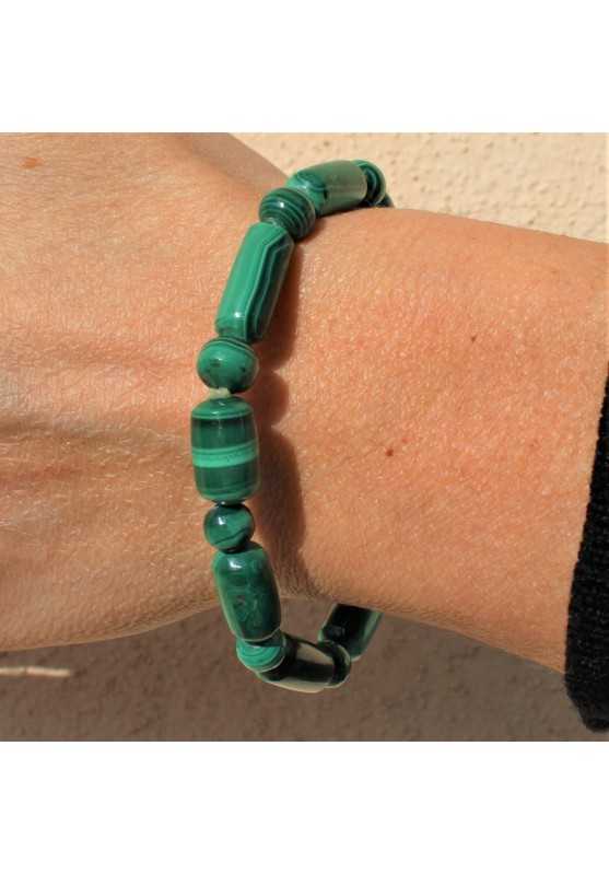 Malachite bracelet fused beads bracelet Crystal Healing Chakra Jewelry-1