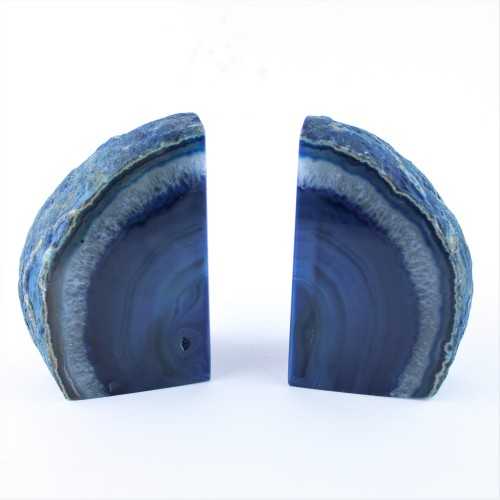 Paperweight Blue Agate Couple Collectables Paper clip Bookends Furniture-2