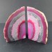 Paperweight Pink Agate Couple Collectables Paper clip Bookends Furniture-1