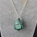 LARGE MALACHITE Pendant Hand Made on SILVER Plated Spiral A+-5