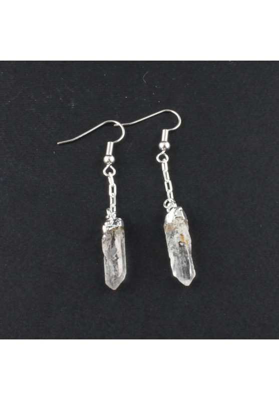 Earrings Points Clear Quartz Crystal Healing Rock's Crystal Crystal Healing-2