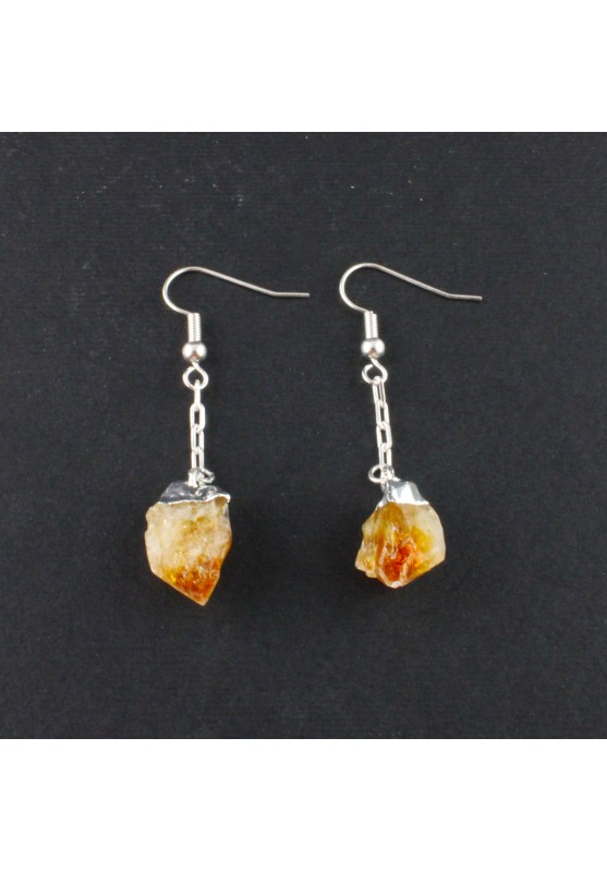 Earrings Citrine quartz Points Rough High Quality jewelry Crystal Healing-2