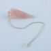 Pendulum in faceted Rose Quartz Dowsing Minerals Crystal therapy-1