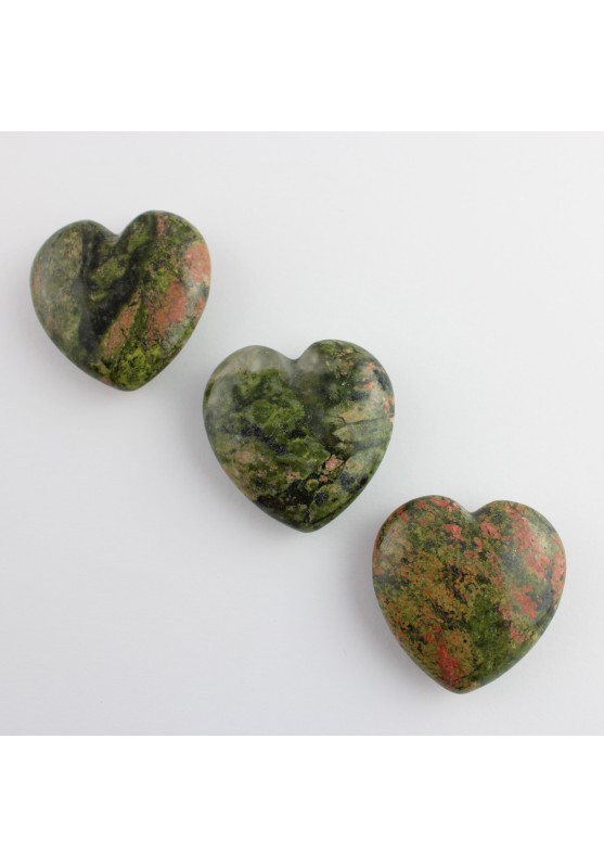 HEART in UNAKITE Tumbled Stone Massage Chakra LOVE Crystal Healing Valentine’s Day