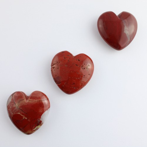 HEART in Red Brecciated JASPER MINERALS Love Gift Idea Chakra Valentine’s Day