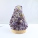 Purple Amethyst Geode Lamp with CALCITE Crystal from Uruguay-1