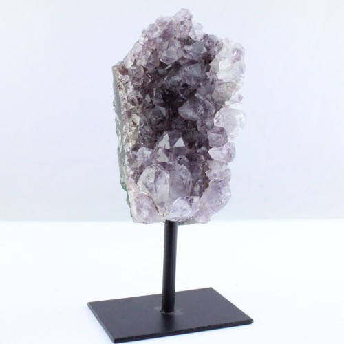PURPLE AMETHYST DRUSA from URUGUAY on pedestal, Furnishings, collectibles A+-6