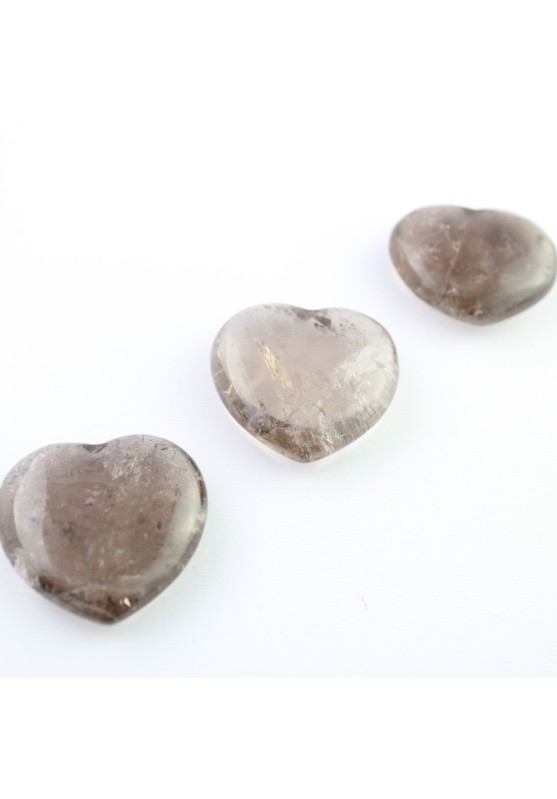 Corazón en Cuarzo Ahumado Terapia con Cristales Minerales ALTA CALIDAD A+-1