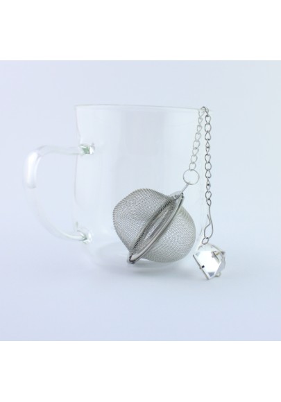 FILTER Tea and Herbal Tea Pot with HYALINO QUARTZ PYRAMID pendant-1