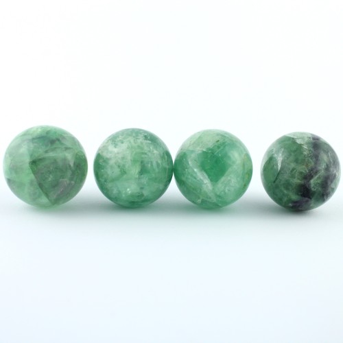 Sphere of Mixed Green Purple Fluorite 3 cm Crystal Mineral Stone Ball