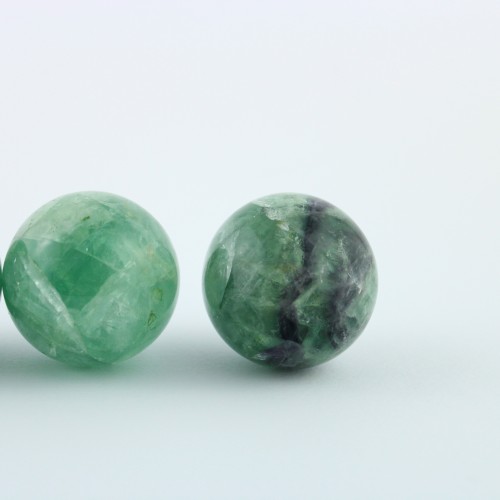 Esfera de Fluorita Mixta Verde Morada 3 cm Bola de Piedra Mineral Cristal