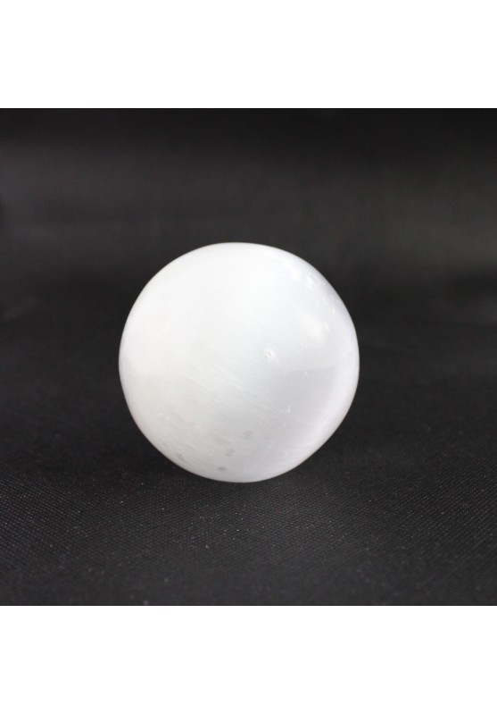 Large Sphere in SELENITE Extra Quality 74 mm 514 Gr Crystal Therapy Furnishings-1