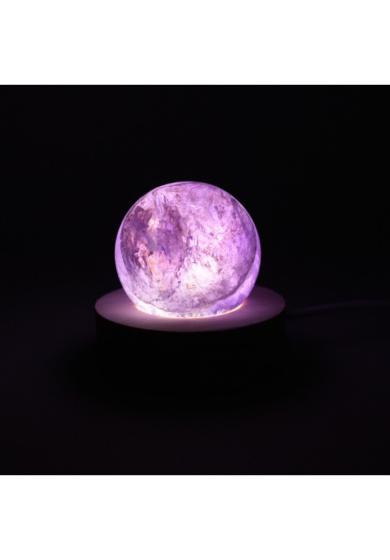 Minerales Esfera de amatista Alta calidad Cristal Terapia Coleccionables 130gr-4