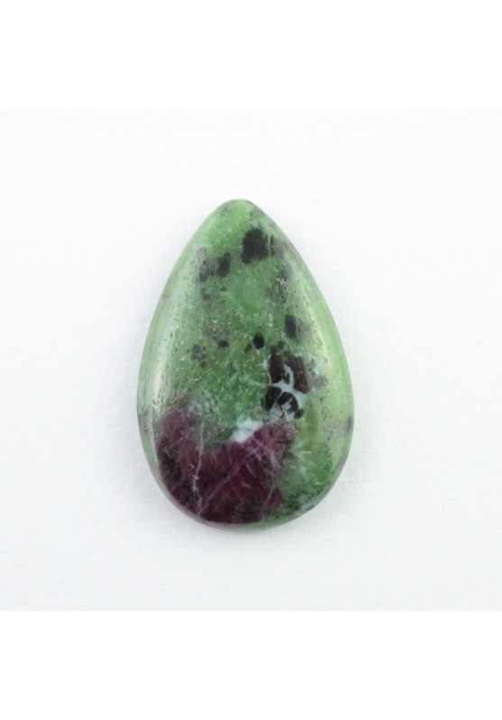 Drop Cabochon Ruby Zoisite Anyolite 26X17mm Ruby Tumbled Macrame Jewelry Pendant