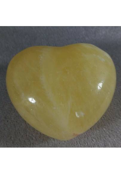 HEART Yellow CALCITE Crystal Healing Love Chakra Reiki MINERALS Valentine’s Day-1