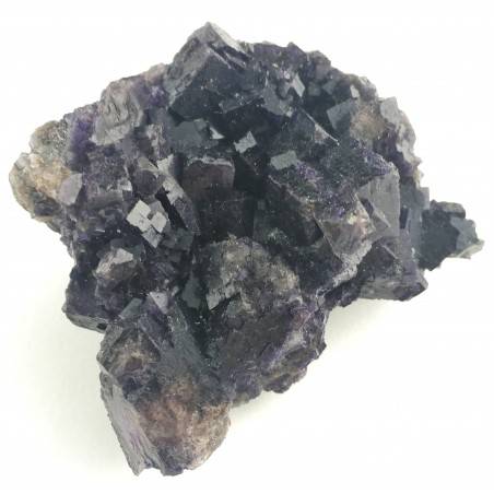 Minerals * Rare FLUORITE Dark PURPLE -BLACK From Mexico Specimen Reiki-5
