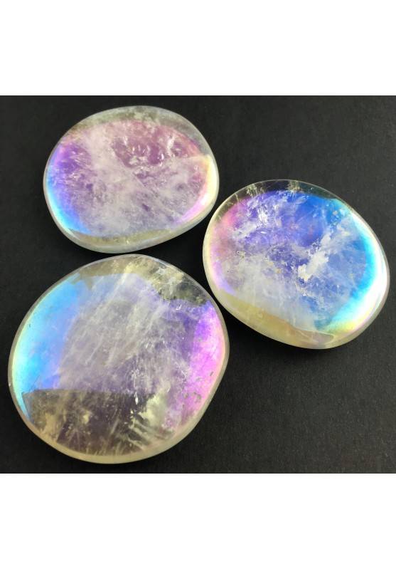 Palmstone in AQUA AURA Palmstone Crystal Healing Plate Chakra  Rainbow Zen-1