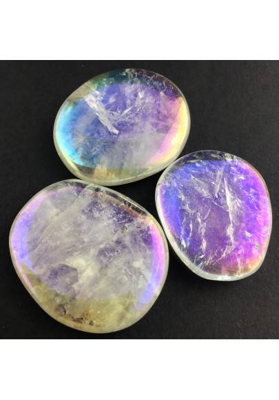 Palmstone in AQUA AURA Palmstone Crystal Healing Plate Chakra  Rainbow Zen-3