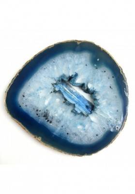MINERALS * Gorgeous Blue AGATE SLICE Marine Specimen Chakra-1