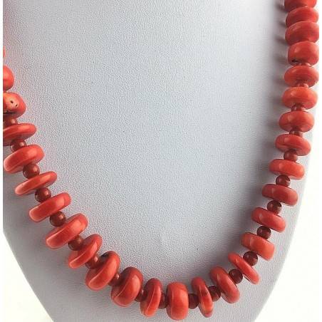 Necklace in Red CORAL Natural Jewel Gift Idea Chakra High Quality A+-2