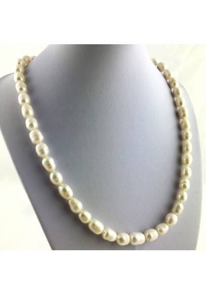Wonderful Necklace in PEARL Naturals Grezze Gift Idea Chakra Reiki High Quality A+-1