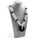 Wonderful Necklace in Black ONIX Hyaline Quartz PEARL Collier MINERALS Jewels A+-4