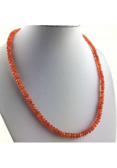 Perfect Necklace in CARNELIAN SFace Facetedttata MINERALS Red Gift Idea High Quality A+-1