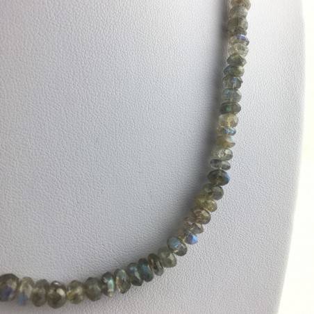 Wonderful Necklace in LABRADORITE Faceted High Quality A+ Riflessi Chakra Zen-2