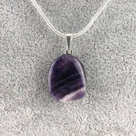 Pendant Dogtooth AMETHYST Charm Crystal Healing Chakra Necklace MINERALS-1