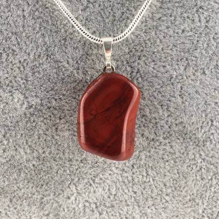 Beautiful Pendant in RED Jasper Tumbled Necklace MINERALS Quality Chakra-1