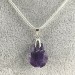 Beautiful Pendant in AMETHYST Rough of Uruguay DARK Purple Necklace Chakra-2