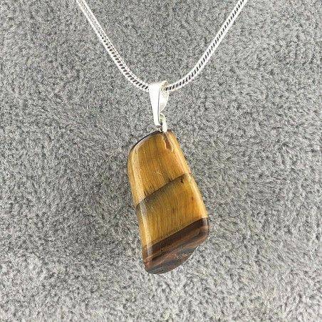 Beautiful Pendant in Tiger's EYE Tumbled Necklace Chakra Reiki MINERALS-1
