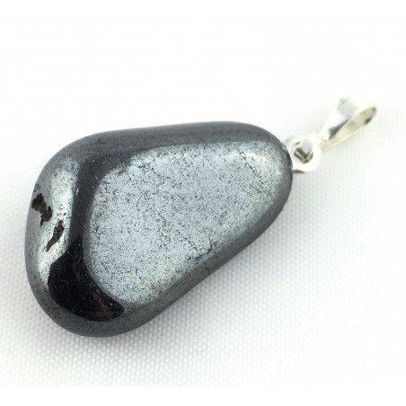 Excellent Pendant in HEMATITE Tumbled Black Polished Necklace High Quality A+ Chakra-4