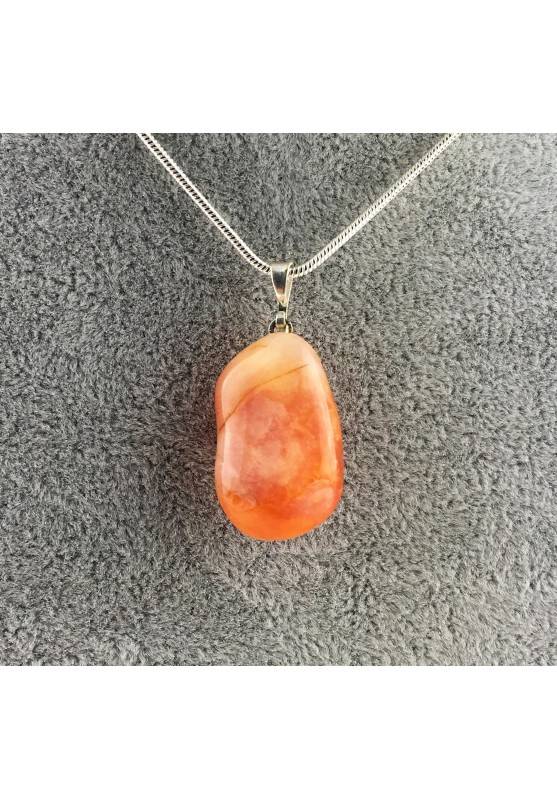 CARNELIAN Pendant Red AGATE Crystal Tumbled Stone Necklace MINERALS High Grade A+