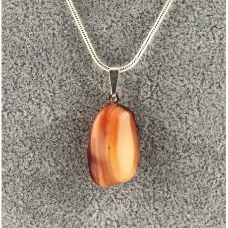 CARNELIAN Pendant Red AGATE Crystal Tumbled Stone Necklace MINERALS High Grade A+-2