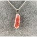 Pendant in Rainbow AGATE RED Grey Tumbled Stone Necklace MINERALS A+-1